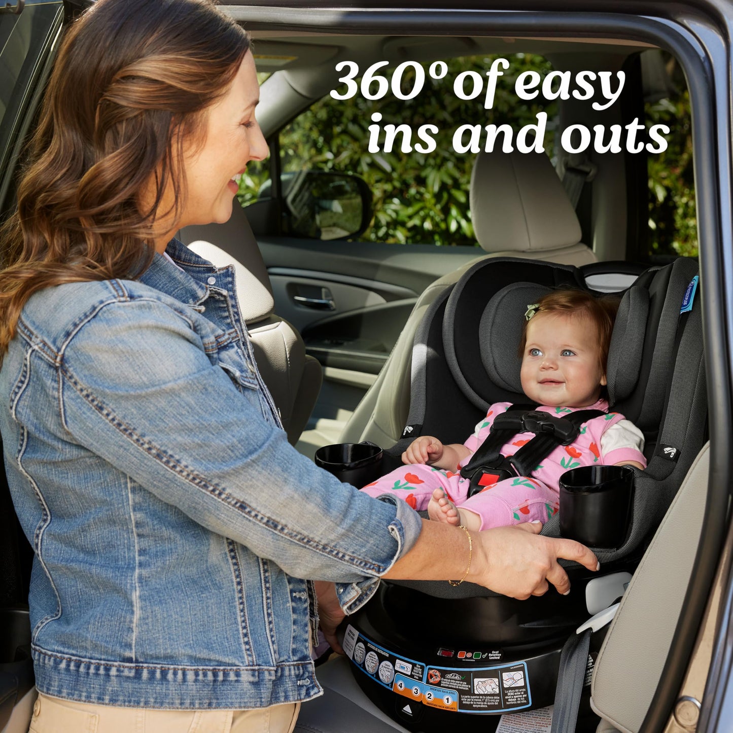 Graco Easyturn 360 2-In-1 Convertible Car Seat, 360 Degree Rotating Infant To Toddler Rotating Car Seat, 2 Modes Forward And Rea