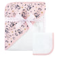 Hudson Baby Unisex Baby Cotton Hooded Towel And Washcloth, Mermaid, One Size