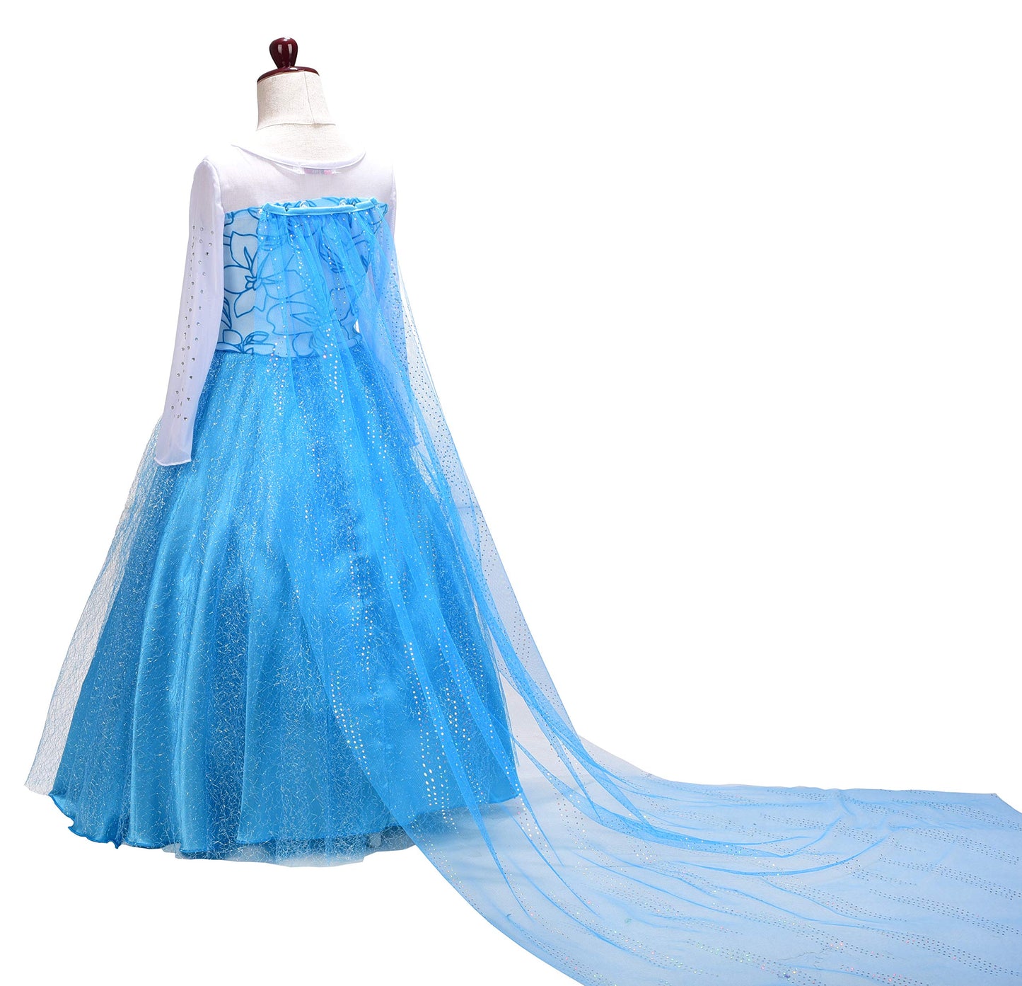 Lito Angels Toddler Girls Princess Dress Up Costumes Snow Queen Dress Halloween Christmas Long Detachable Train With Accessories