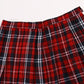 Girl'S Japan A-Line Kilt Plaid Pleated Costumes Skirts (M,Red Blue)
