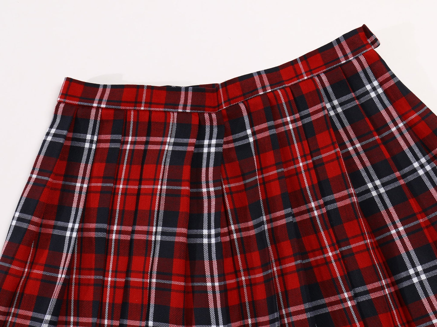 Girl'S Japan A-Line Kilt Plaid Pleated Costumes Skirts (M,Red Blue)