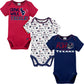Gerber Baby-Boy NFL 3 Pack Short Sleeve Onesie Bodysuit, Team Color, 0-3 Months