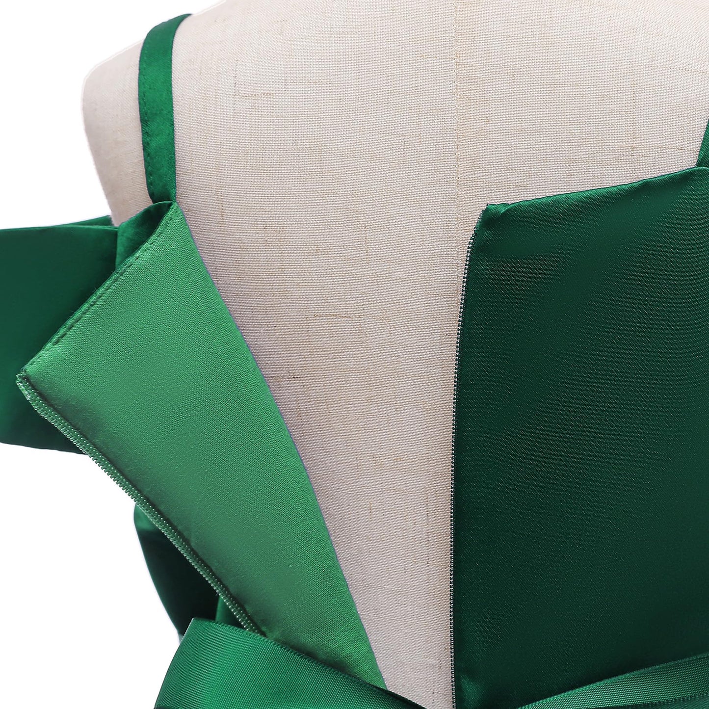 Nssmwttc Girls Off Shoulder Dress Kids Christmas Sunday Halloween Baptism Christening Ball Gown Stripe Dresses (Green,140)