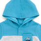 Sesame Street Cookie Monster Newborn Baby Boys Pullover Hoodie And French Terry Shorts Blue Cookie Monster 3-6 Months