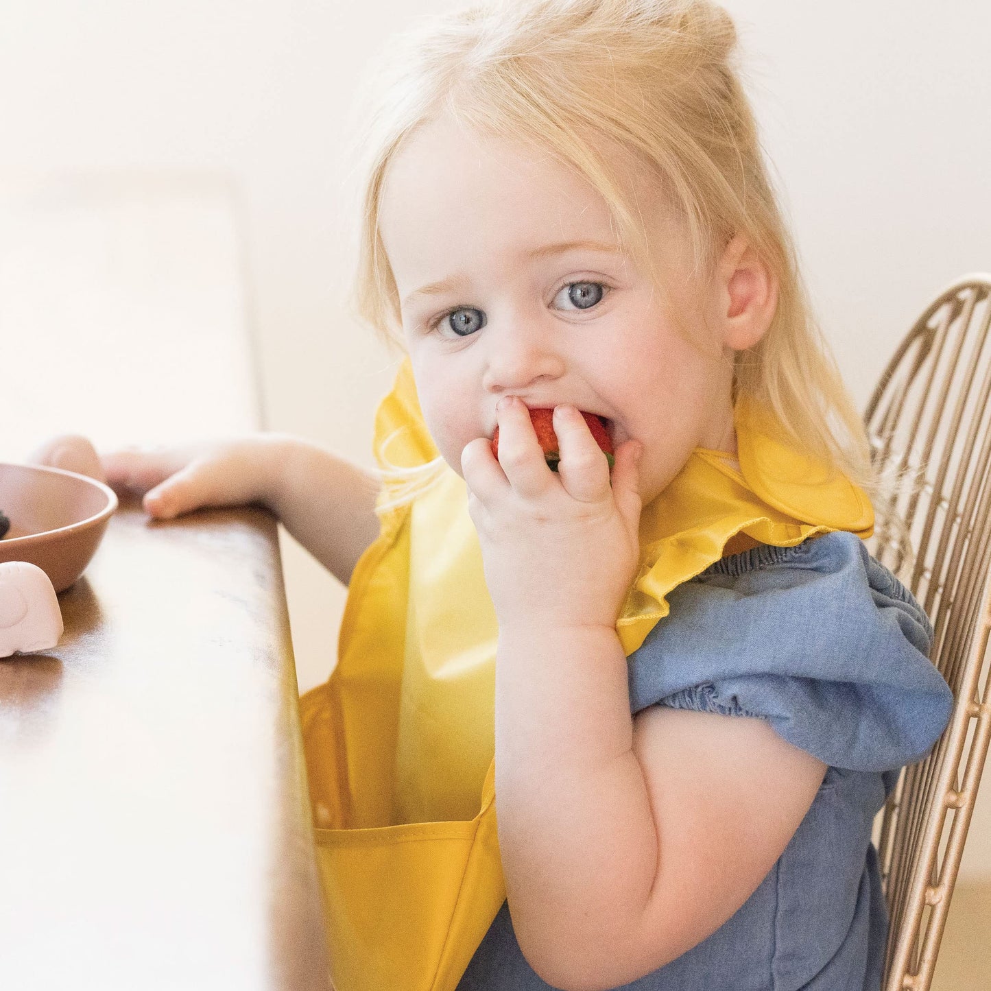 Tiny Twinkle Mess-Proof Baby Bib - Waterproof Bib For Baby Girl - Machine Washable - Adjustable Closure - Pvc Bpa & Phthalate Fr