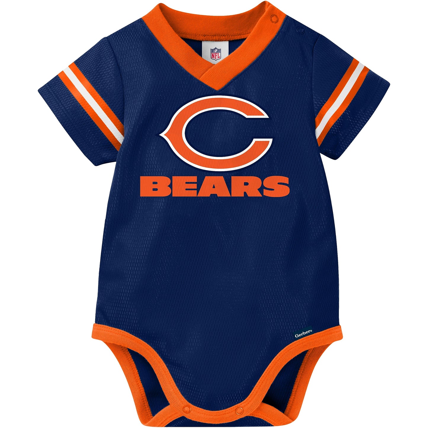 Nfl Chicago Bears Team Jersey Bodysuit, Blue/Orange Chicago Bears, 0-3 Months