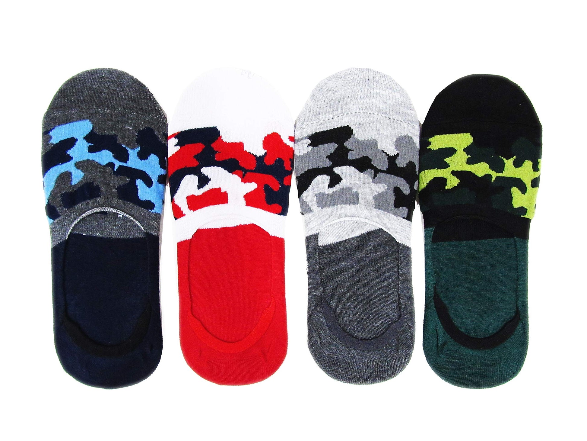 Rc. Royal Class Unisex Loafer No Show Multicolored Socks (Pack Of 4 Pairs)