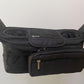 Baby Stroller Organizer Bag with Insulated Cup Holder Detachable Phone Pocket & Shoulder Strap, Fits Most Strollers, Black