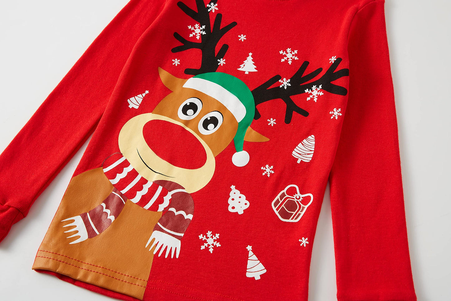 Family Feeling Baby Girls Boys Long Sleeve Christmas Pajamas Sets Cotton Pyjamas Toddler Infant Kids 18-24 Months Reindeer