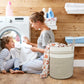 Xuanguo Cotton Rope Laundry Basket Hamper For Clothes Woven Storage Basket For Living Room Bedroom Boho Tall Rope Baskets For Bl