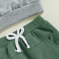 Baorji Toddler Baby Boy Fall Clothes St. Patricks Valentines Day Letter Print Sweatshirt Pants Set 2Pcs Outfits 0-2T 3T (Gray, 2