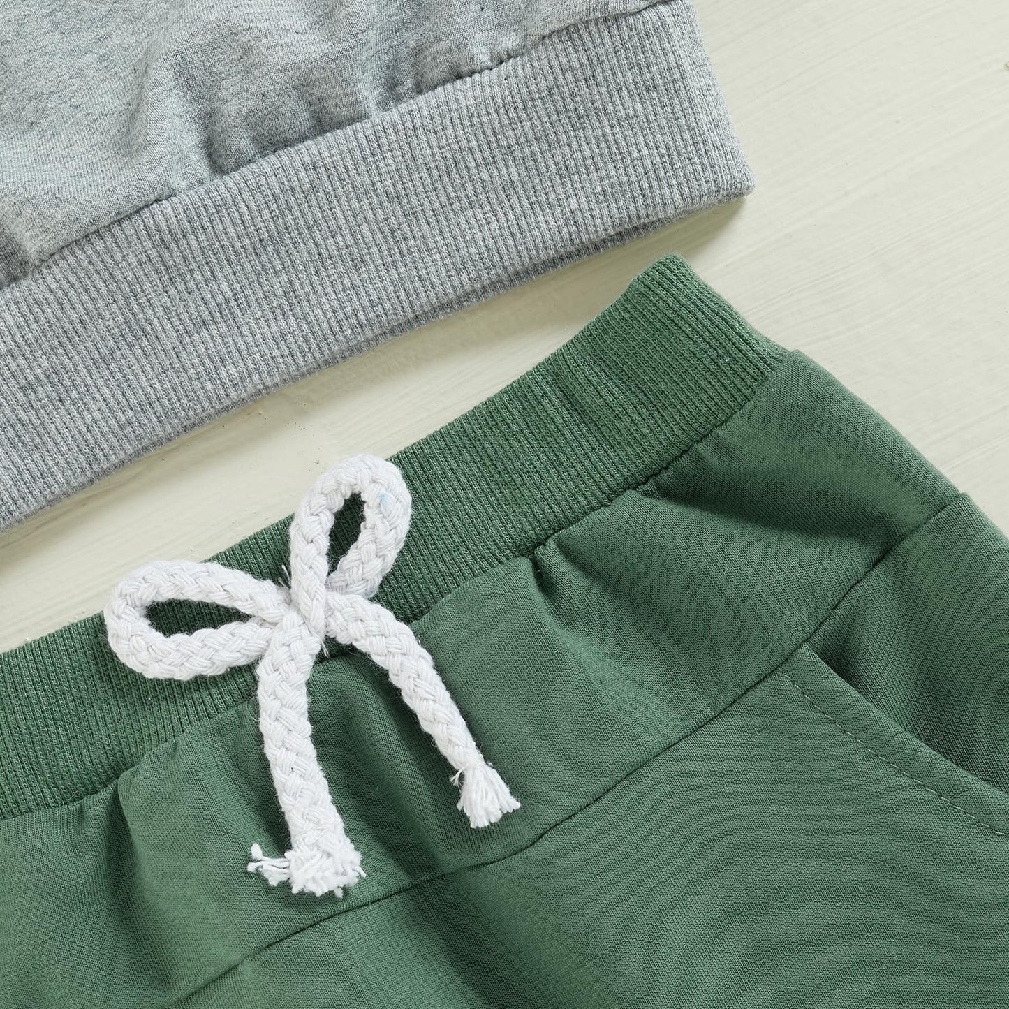 Baorji Toddler Baby Boy Fall Clothes St. Patricks Valentines Day Letter Print Sweatshirt Pants Set 2Pcs Outfits 0-2T 3T (Gray, 2