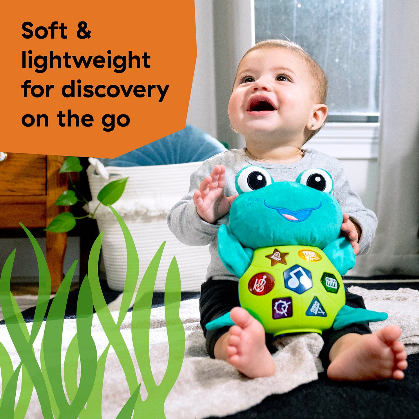 Baby Einstein Ocean Explorers Neptunes Cuddly Plush Composer Musical Discovery Toy, Ages 6 Months and up