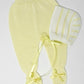 Escalett Layette Newborn Baby Knitted Clothes Set, Coming Home Infant Knit Outfit For Boys And Girls (6210, Yellow, 3M)