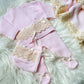 Escalett Layette Newborn Baby Knitted Clothes Set, Coming Home Infant Knit Outfit For Boys And Girls (1136, Pink, Preemie)