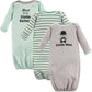 Luvable Friends Unisex Baby Cotton Gowns, Little Man, Preemie/Newborn