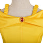 Dressy Daisy Girls' Princess Yellow Gold Ball Gown Birthday Party Fancy Dress Up Halloween Costume Size 6-6X