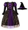 Relibeauty Girls Halloween Spider Witch Dress,3T- 4T/100
