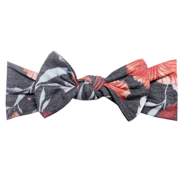 Copper Pearl Baby Stretchy Soft Knit Headband Bow Poppy