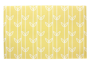Baby Care Play Mat (Large, Sea Petals - Yellow) 82'' X 55'' Original One-Piece Reversible Rollable Waterproof Play Mat For Infan