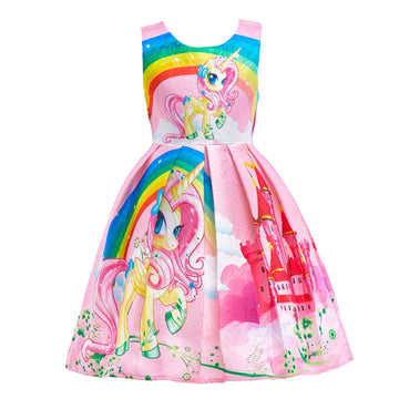Dressy Daisy Little Girls Unicorn Pony Birthday Party Fancy Dress Up Clothes Costume Size 6X Pink 127