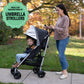 Summer Infant 3Dlite ST Convenience Stroller, Black & Gray - Lightweight Stroller with Steel Frame, Large Seat Area, Multi-Posit