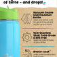 Kids Water Bottle - 12Oz Blue  Leak Proof With Straw & Handle  24 Hours Cold  Insulated, Double Wall Stainless Steel  Easy Sip T