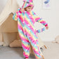 Kids Unicorn Onesie Animal One Piece Pajamas Halloween Costumes (Color Love, 6-8 Years)