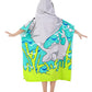 Athaelay Soft Microfiber Swim Cover-Ups For 3 To 10 Years Old Kids Hooded Bath Beach Poncho Towels With Carrying Bag (Big Shark,