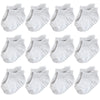 Hudson Baby Unisex Baby Non-Skid No-Show Socks, Gray, 12-24 Months