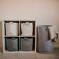 Parker Baby Nursery Laundry Hamper - Felt Storage Basket And Baby Hamper For Nursery (Gray)