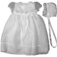 Christening Day White Sheer Organza With Embroidered Bodice - 24M