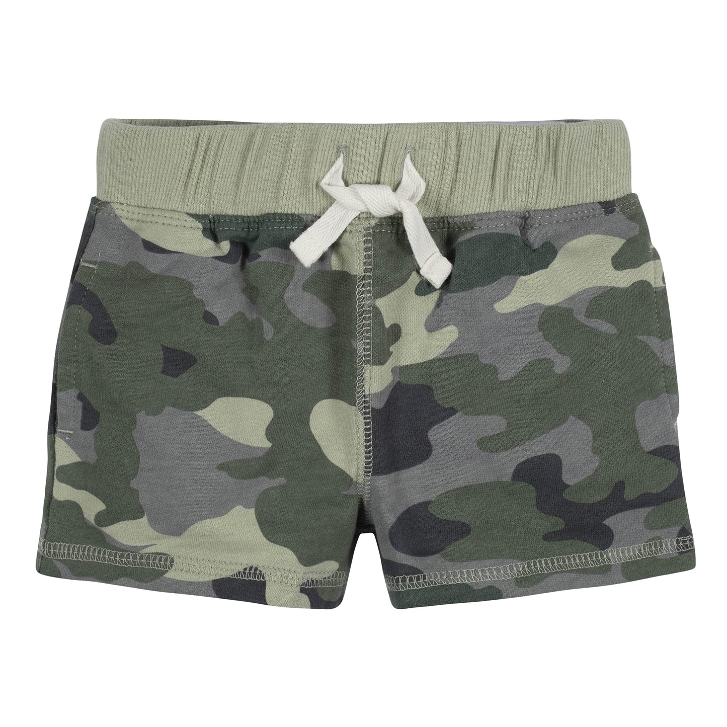 Gerber Baby Boy'S Toddler 3-Pack Pull-On Knit Shorts, Green Camo, 3-6 Months