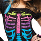 Fun World Funky Punky Bones Costume, Large 12-14, Multicolor