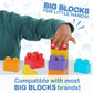 CoComelon Stacking Train, 40 Piece Large Building Block Set, 2 Figures, Colors, Numbers, Officially Licensed Kids Toys for Ages
