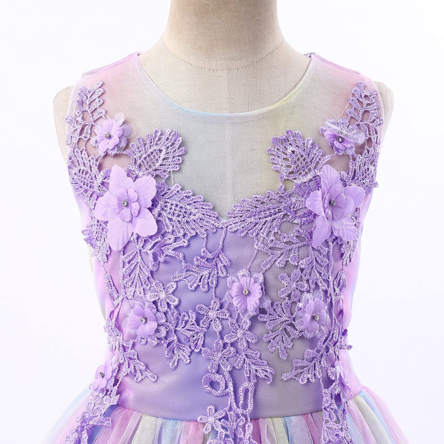 Toddler Baby Girls Flower Festival Carnival Christmas Halloween Formal Dress Father'S Day Mother'S Day Puffy Tulle Dance Sundres