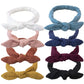 Xima Headbands For Girls, 8Pcs Cotton Rabbit Ears Hairbands For Toddlers Teens Children, Removable Rabbit Ear Bows Kids Hair Acc