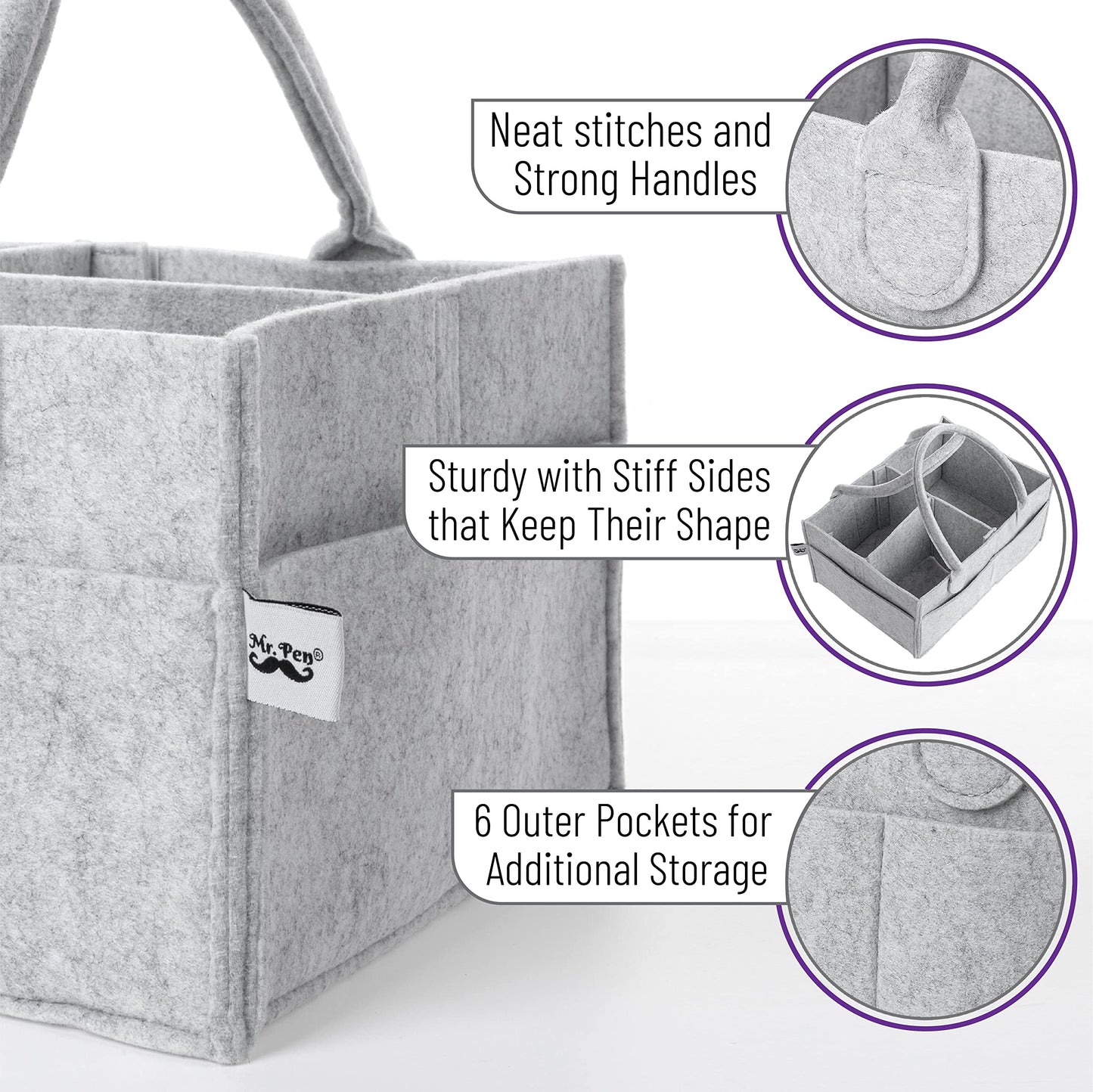 Mr. Pen- Baby Diaper Caddy Organizer, Car Caddy, Portable Organizer For Changing Table, Nursery