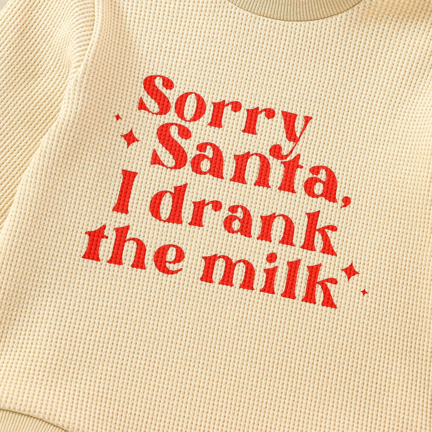 Fybitbo My First Christmas Baby Girl Boy Outfit Sweatshirt Romper Sweater Onesie Long Sleeve Bodysuit Fall Clothes (Sorry Santa
