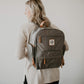 Parker Baby Diaper Backpack - Full Zip Diaper Bag With Insulated Pockets - Gray