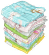 TERI BERI Muslin Cotton Printed Face Towels for Newborn Baby Extra Soft Hankies Reusable Napkins for Infants Toddlers (Pack of 5
