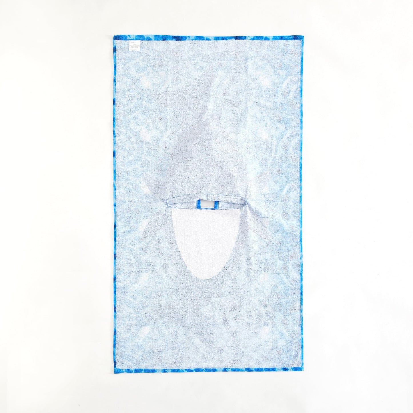 Beach House Figural Shark Hooded Beach And Bath Towel Poncho For Kids, Blue 48.00' X 24.00'