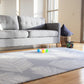 Cushmat Stylish Reversible Foam Play Mat (Large, Palm Gray - Blue Diamonds) - Soft, Waterproof, Durable Play Mat For Infants, Ba