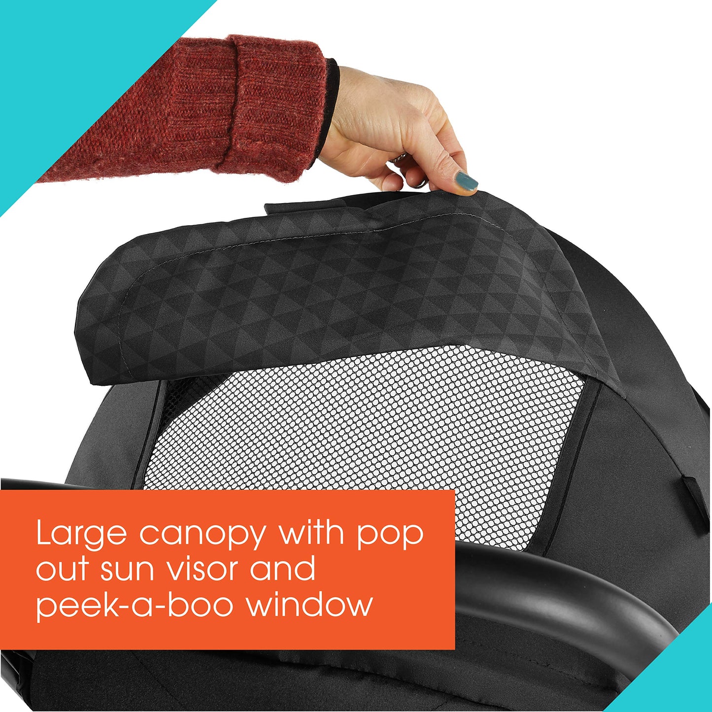 Summer Infant 3Dpac Cs Compact Stroller, Black - Car Seat Adaptable Baby Lightweight Stroller With Convenient One-Hand Fold, Rec