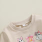 Mozikqin Toddler Baby Halloween Outfit Boy Girl Pumpkin Sweatshirt Crewneck Pullover Sweater Long Sleeve Shirt Fall Clothes (Bow