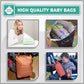 Easy Baby - Diaper, Bottle, And Supplies - Organizer Pouches And Changing Pad - Change, Feed, Dress, And Clean Me (8 Pack Laguna