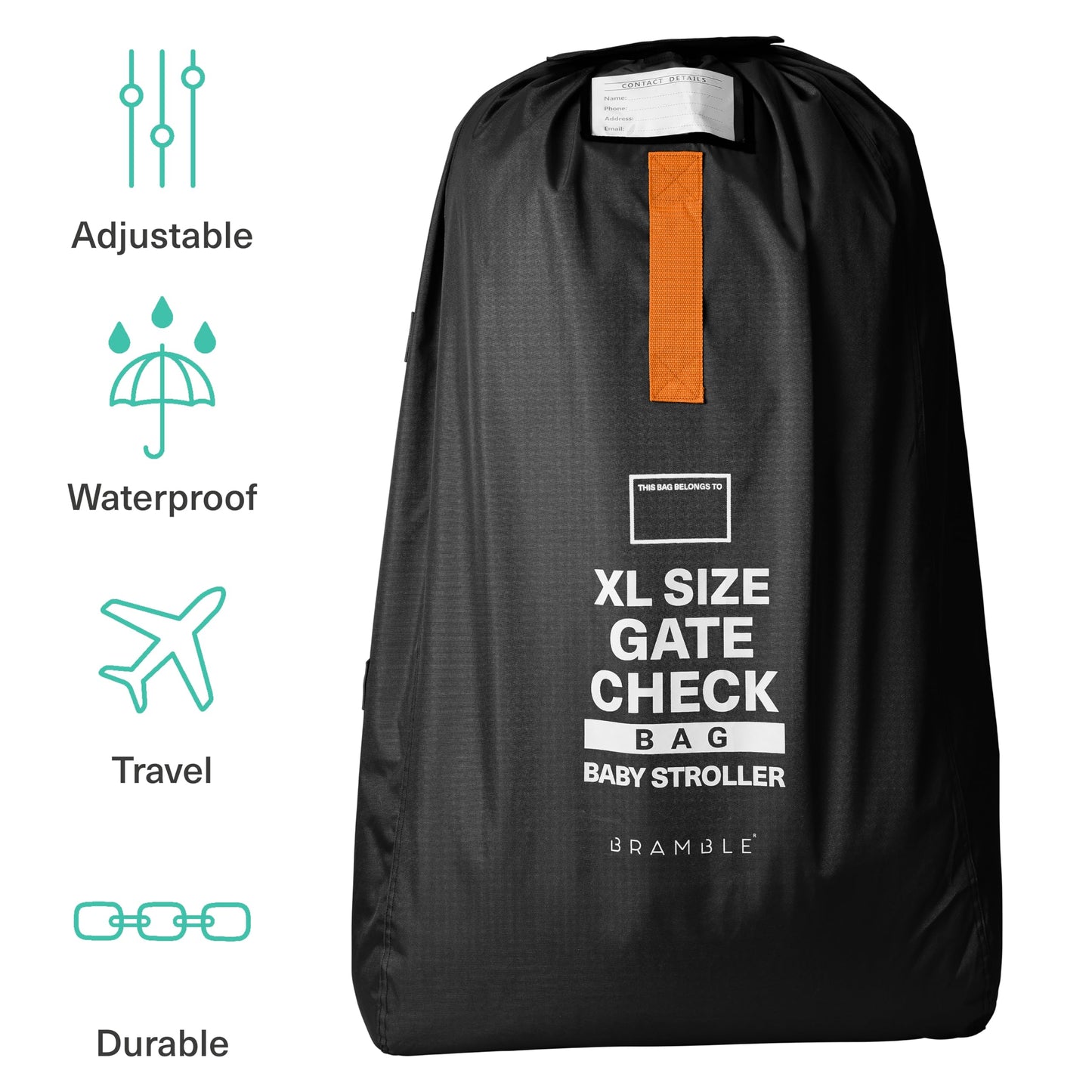 Bramble Pushchair/Pram Travel Bag For Airplane (Black) - Stroller And Buggy Cover Transport Bag 120 X 60Cm