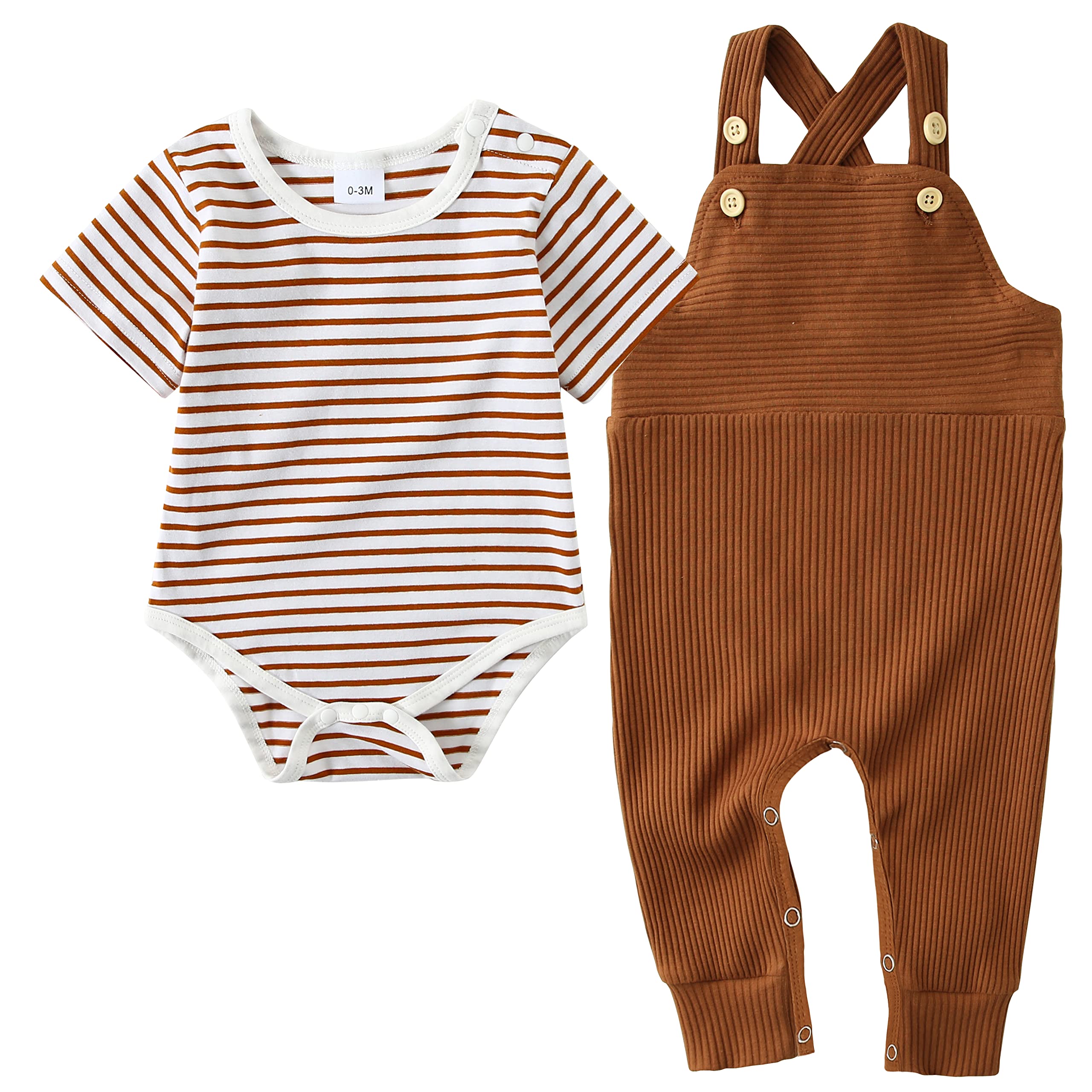 Yuemion Newborn Baby Boy Clothes,2Pcs Infant Boy Romper Bodysuit Spring/Summer S WBBAPB0BYCZWFJP
