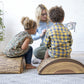 ECR4Kids SoftZone Tree Log Climber Set, Balance Builders, Chocolate, 3-Piece