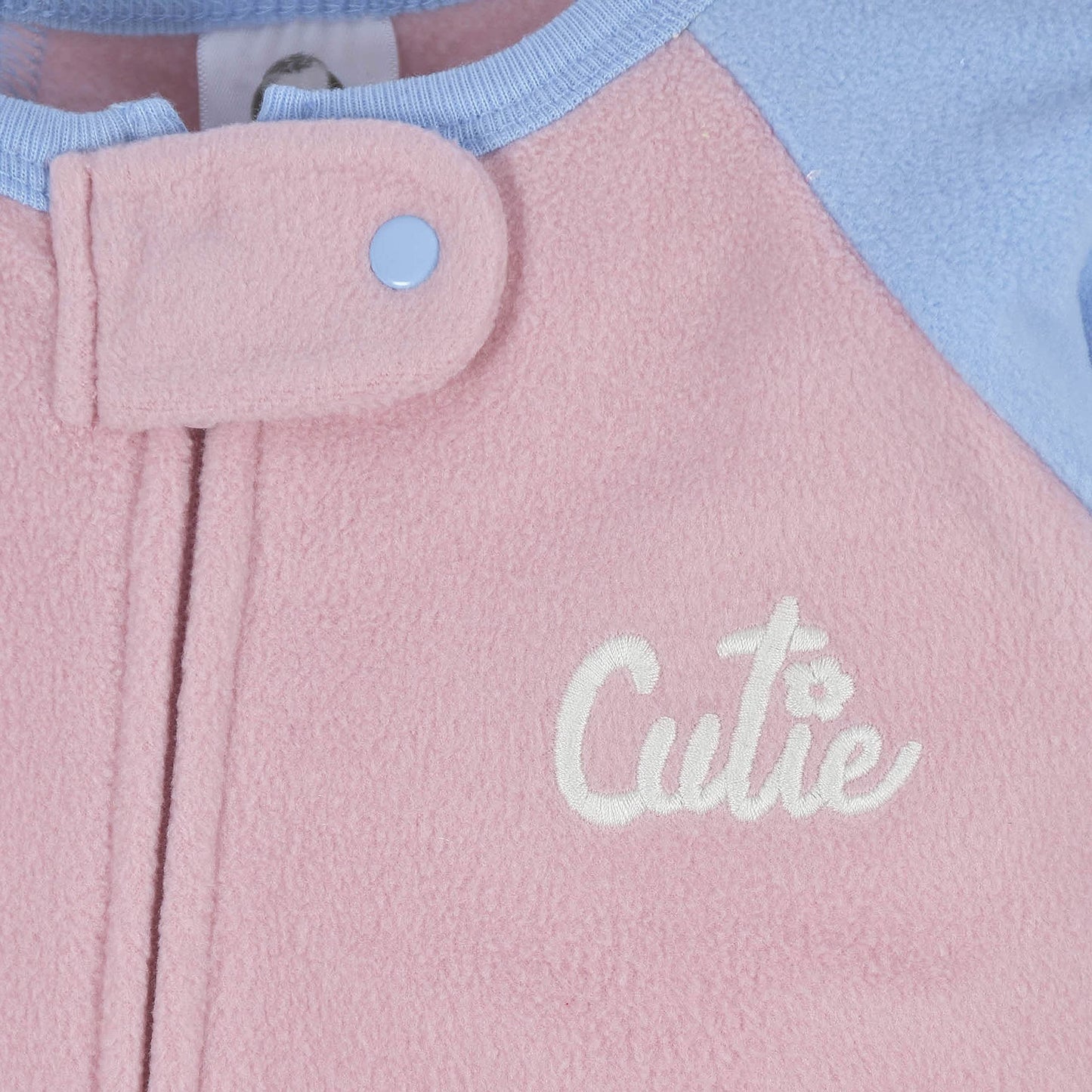 Gerber Baby Girls Toddler Loose Fit Flame Resistant Fleece Footed Pajamas 2-Pack Cutie Blue 4T